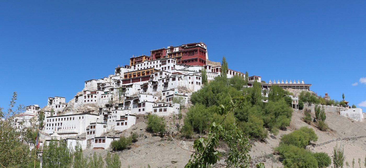Thiksey Monastery rising in tiers above the Indus valley in Ladakh